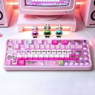 Powerpuff Girls Side Shine Through Keycaps PBT Dye-sub Cherry Profile Keycap Custom Keycaps Tương thích với công tắc Cherry Gateron MX