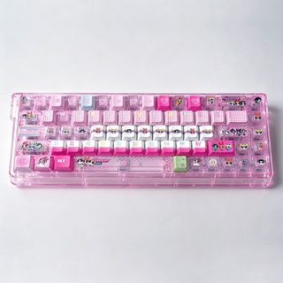 Powerpuff Girls Side Shine Through Keycaps PBT Dye-sub Cherry Profile Keycap Custom Keycaps Tương thích với công tắc Cherry Gateron MX