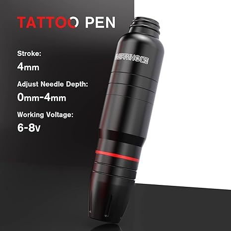 Bút xăm quay Wormhole 4mm có nguồn điện Mini và bàn đạp chân phù hợp cho nguồn cung cấp điện tiêu chuẩn Mỹ