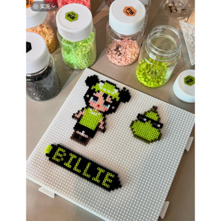 Billie Eilish Phim hoạt hình Đậu DIY Vòng chìa khóa tự làm bằng tay Ba lô mặt dây chuyền ngôi sao xung quanh