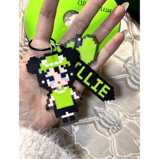 Billie Eilish Phim hoạt hình Đậu DIY Vòng chìa khóa tự làm bằng tay Ba lô mặt dây chuyền ngôi sao xung quanh