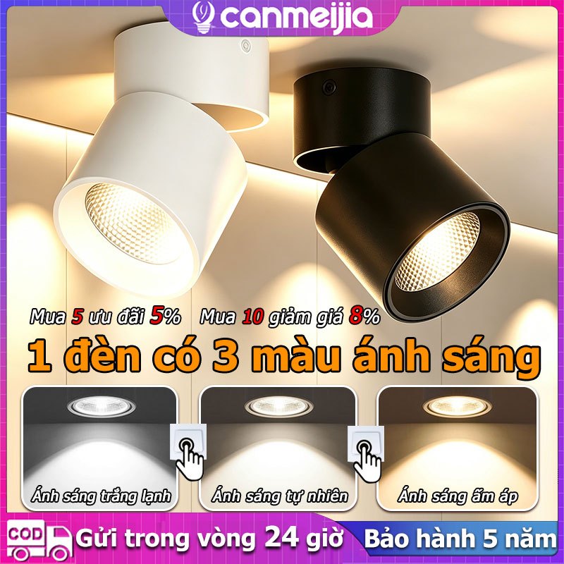 [Quà Tặng Miễn Phí] Đèn Trần 3 Màu Sắc Trang Trí Với Ánh Sáng Xanh Gấp Được 7w / 10w Hiện Đại Chất Lượng Cao
