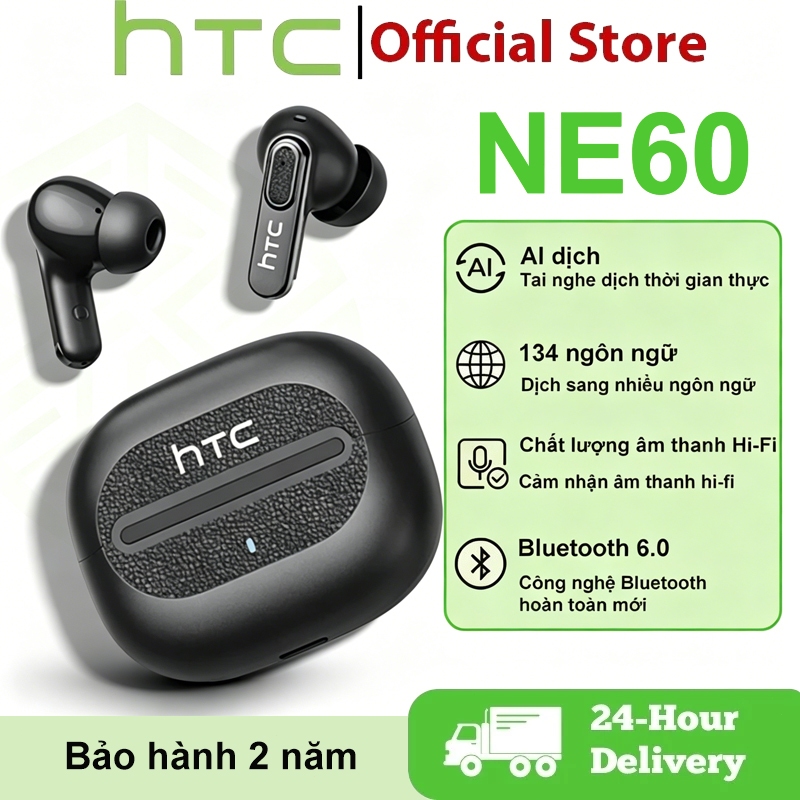 Bluetooth tai nghe dịch thuật HTC NE60 Tự động giảm tiếng ồn âm thanh nổi HiFi HD Voice  Pin 13H tai nghe thể thao có mic