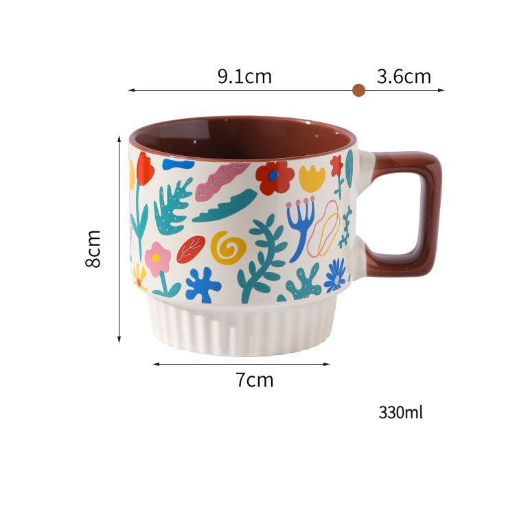 Thiết kế cốc gốm có giá trị cao Niche Coffee Cup ins Cốc nước gia đình văn phòng