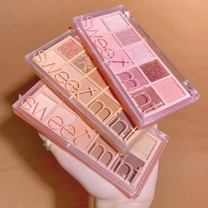 Bảng phấn mắt 10 màu bạc hà ngọt ngào Matte Shimmer Multi-Color Blendable Trang điểm mắt lâu trôi