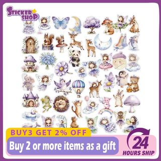 Bộ 50 Trong Suốt Dreamy Fairy Tale World Sticker Trang Trí Máy Tính Chống Thấm Nước Miếng Dán PET