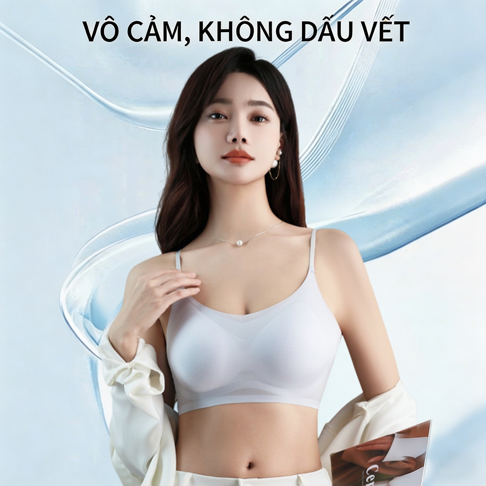 Qiaoaiti Áo ngực nữ không gọng không viền, mát lạnh, siêu mỏng, nhẹ nhàng, thoáng khí, nâng ngực, mặc mùa hè(8099)