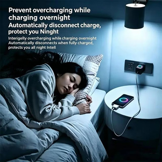 Bộ tách sạc toàn bộ trí thông minh 140W Bảo vệ sức khỏe pin Bảo vệ quá tải Tự động tắt nguồn Thích hợp cho các thiết bị Type-C
