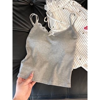 Ren mỏng vừa vặn áo ngủ yếm với miếng đệm ngực sọc hình trái tim bộ quần mặc nhà