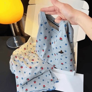 Xiaohua với đệm ngực đồ ngủ nữ quần ngắn tay bộ đồ ở nhà