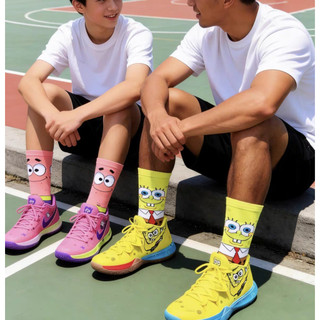 SpongeBob SquarePants Tất 2-3 Cái / bộ Hoạt Hình Cotton Crew Tất Dành Cho Nam Nữ