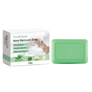 Xà phòng tẩy nốt ruồi Tây & Tháng 100g, Thành phần thực vật tự nhiên Xà phòng làm sạch da để loại bỏ nốt ruồi & đốm, Sửa chữa da nhẹ nhàng