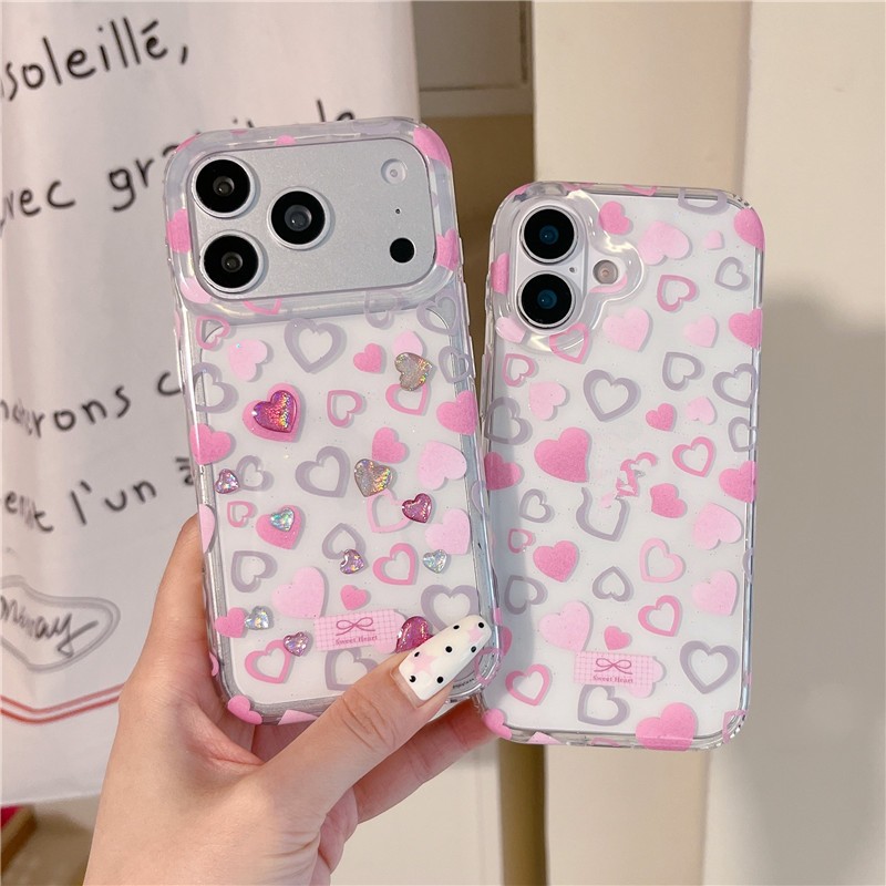 Ốp điện thoại xử lý IMD họa tiết tình yêu cho iPhone 17 Pro Max