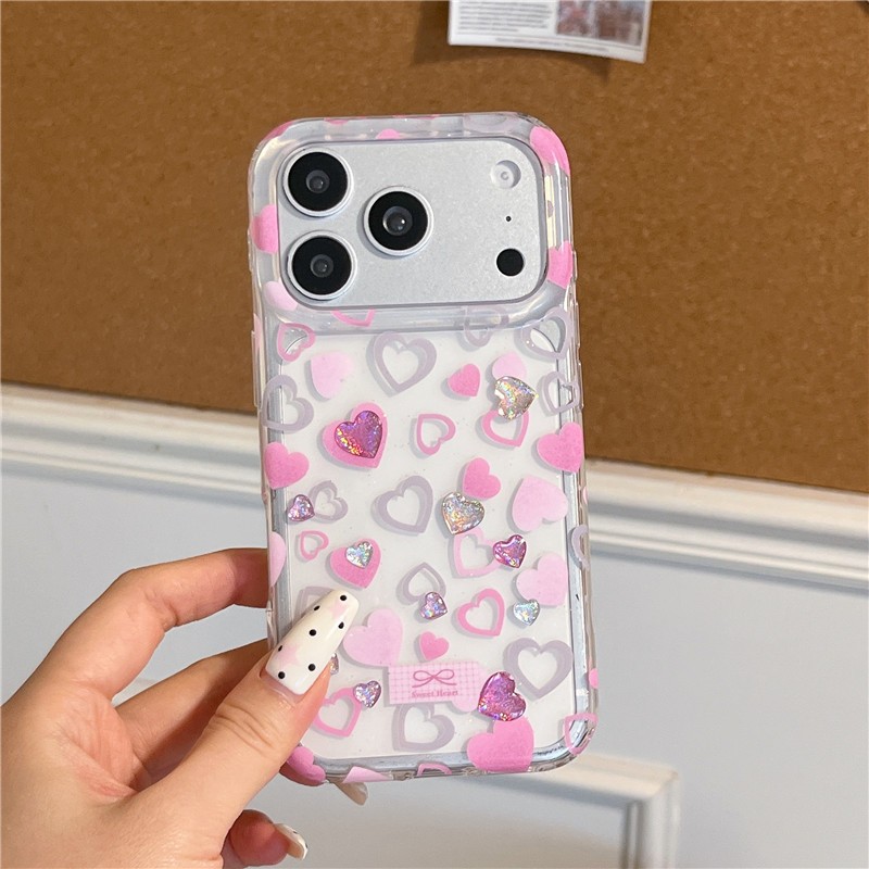 Ốp điện thoại xử lý IMD họa tiết tình yêu cho iPhone 17 Pro Max