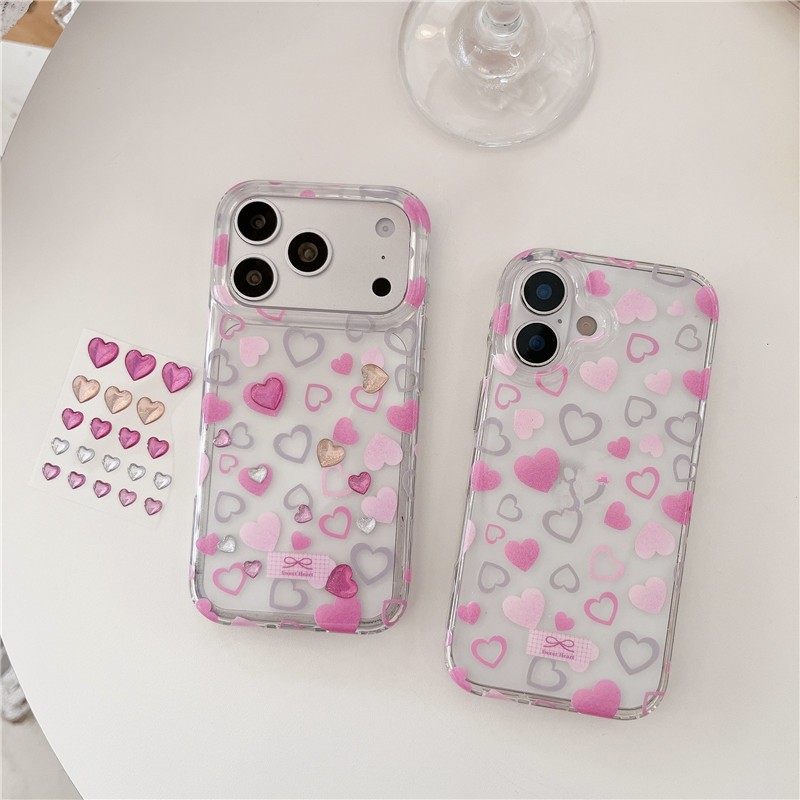 Ốp điện thoại xử lý IMD họa tiết tình yêu cho iPhone 17 Pro Max