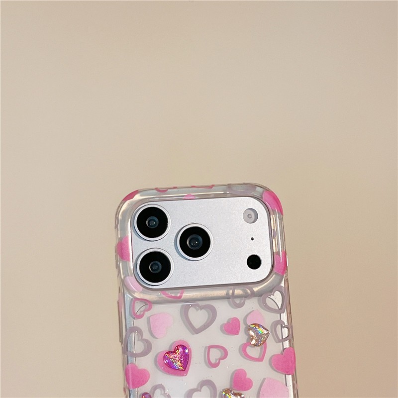 Ốp điện thoại xử lý IMD họa tiết tình yêu cho iPhone 17 Pro Max