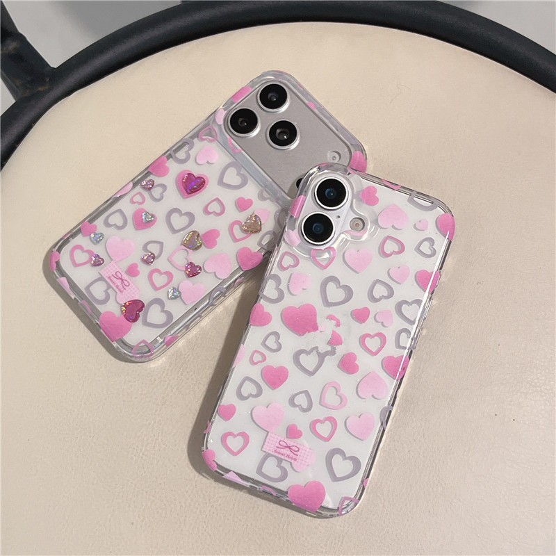 Ốp điện thoại xử lý IMD họa tiết tình yêu cho iPhone 17 Pro Max