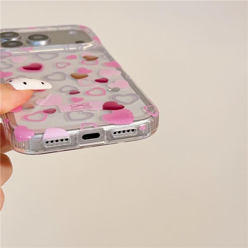 Ốp điện thoại xử lý IMD họa tiết tình yêu cho iPhone 17 Pro Max