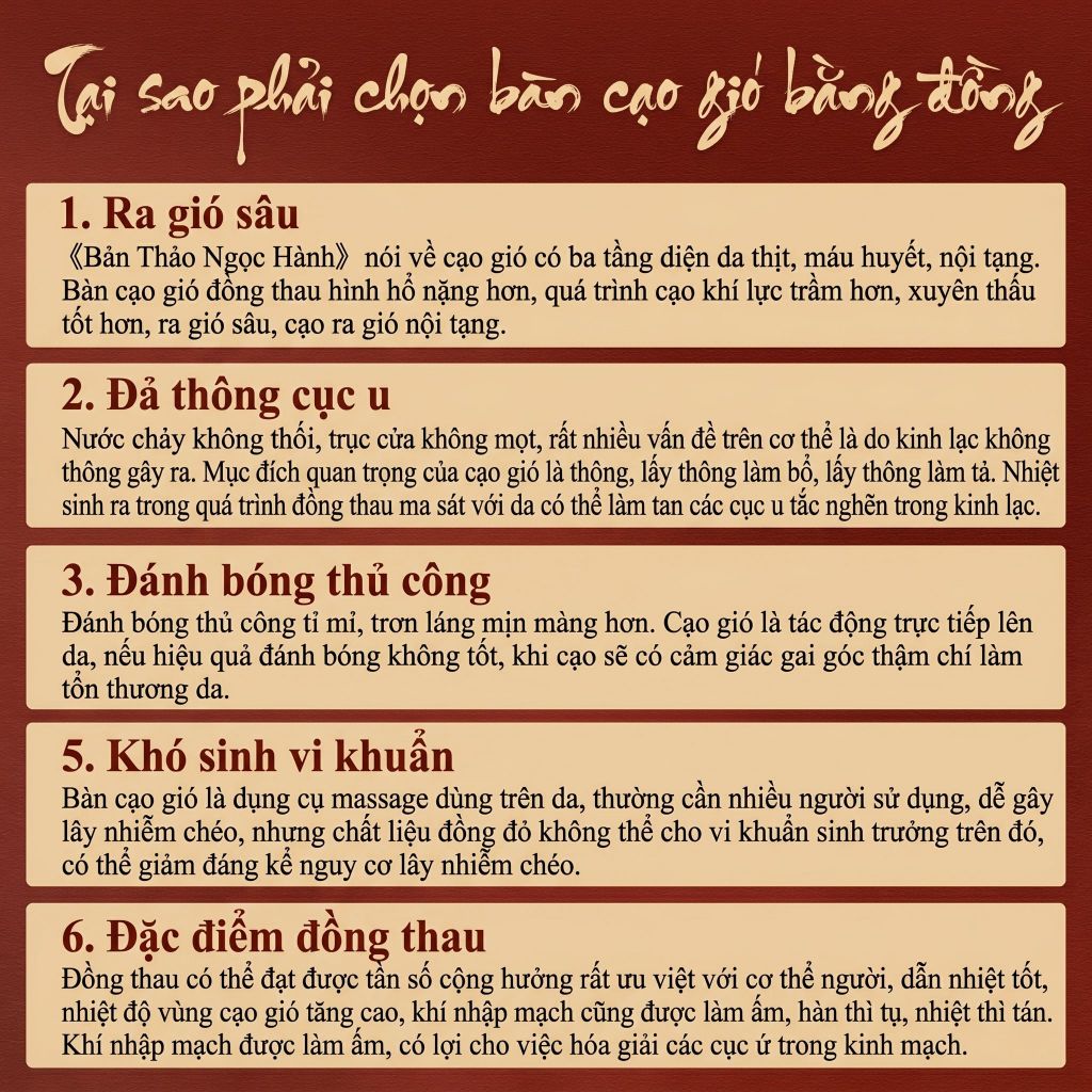 Tấm Cạo Gió Đồng Nguyên Chất - Bảng Cạo Gió Chính Hãng Toàn Thân Đa Năng Hộ Gia Đình - Cạo Gió Lưng Cột Sống Cổ Tử Cung Hổ Talisman