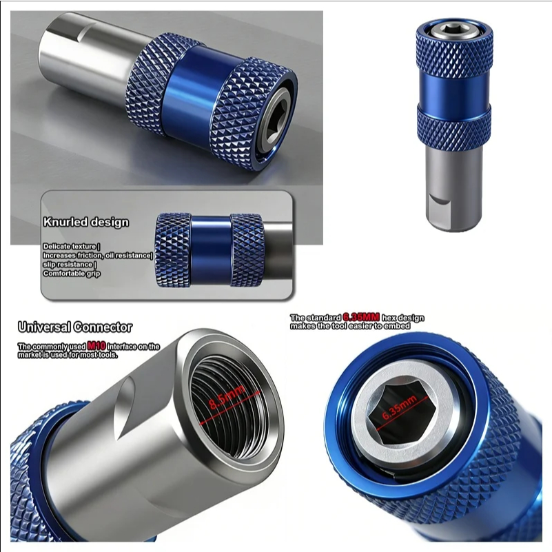 Bộ chuyển đổi mũi tuốc nơ vít Miulika, Giá đỡ bit thay đổi nhanh, Công cụ mở rộng nhỏ gọn và đa năng để xây dựng