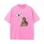 Nam Tư Duy Khỉ Ngộ nghĩnh Meme Sáu Bảy 6 7 Áo Cotton Nguyên Chất Quần Áo Hipster Rửa Vintage Tay Ngắn Cổ Tròn Áo Thun Mùa Hè