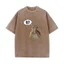 Nam Tư Duy Khỉ Ngộ nghĩnh Meme Sáu Bảy 6 7 Áo Cotton Nguyên Chất Quần Áo Hipster Rửa Vintage Tay Ngắn Cổ Tròn Áo Thun Mùa Hè