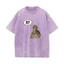 Nam Tư Duy Khỉ Ngộ nghĩnh Meme Sáu Bảy 6 7 Áo Cotton Nguyên Chất Quần Áo Hipster Rửa Vintage Tay Ngắn Cổ Tròn Áo Thun Mùa Hè