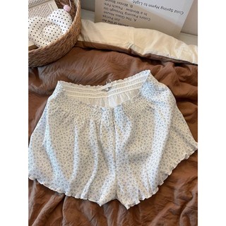 Bộ đồ ngủ hoa ngọt ngào quần short treo nữ mặc ở nhà