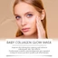 Mặt nạ Collagen Glow 100g, Mặt nạ dưỡng ẩm & làm sáng da với bàn chải bôi, Mặt nạ phục hồi da dưỡng ẩm sâu cho mọi loại da