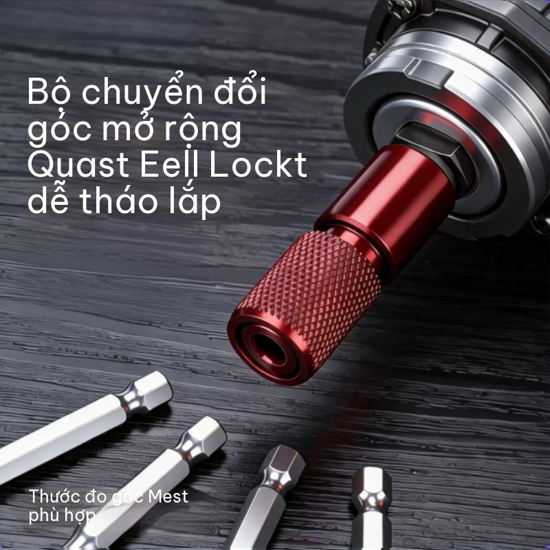 Máy mài góc M10 sang bộ chuyển đổi chuôi lục giác 6,35mm, đầu nối chuyển đổi ren để chuyển đổi mũi khoan