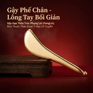 Đồng thau nguyên chất Gua Sha máy massage mặt, trị quầng thâm và bọng mắt, dụng cụ làm đẹp bấm huyệt bằng kim loại.