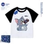 Họa tiết Mèo Tom bắt chim vui nhộn - Áo thun cotton cỡ lớn trẻ em - Đồ thiết yếu cho bé trendy