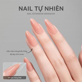 Miss Gooey Mẫu móng tay hình bầu dục ngắn cắt ngắn nhanh không cần tạo hình không cần giấy liệu pháp ánh sáng tinh thể không cần khuôn xây dựng