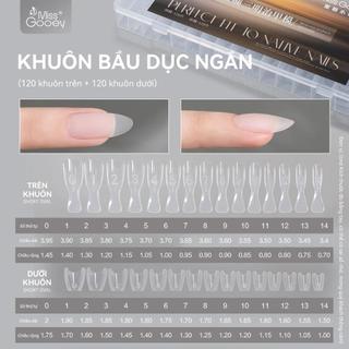 Miss Gooey Mẫu móng tay hình bầu dục ngắn cắt ngắn nhanh không cần tạo hình không cần giấy liệu pháp ánh sáng tinh thể không cần khuôn xây dựng
