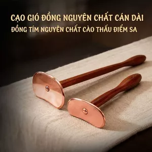 Thần dược tự cạo lưng / Bảng cạo gió bằng đồng tím cán dài, bảng cạo gió bằng đồng tím cán ngắn, tự cạo gió, bảng cạo gió tiết kiệm sức, dùng cho toàn thân, bảng cạo gió cầm tay, bảng cạo gió.