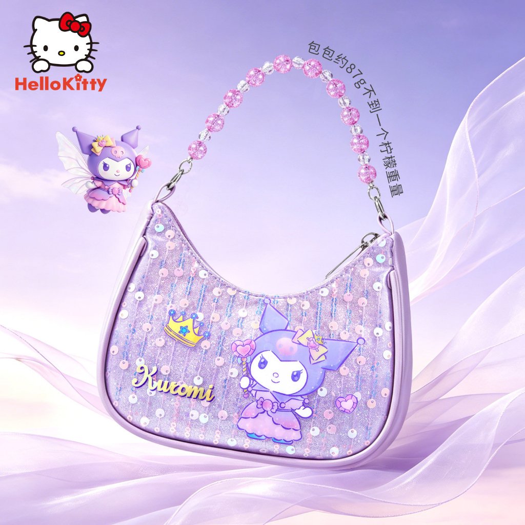 Kuromi Đính Kim Sa Lấp Lánh Túi Cô Gái Túi Ngọt Ngào Dễ Thương Cao Cấp Túi Nhỏ Sanrio 2026 Phong Cách Mới