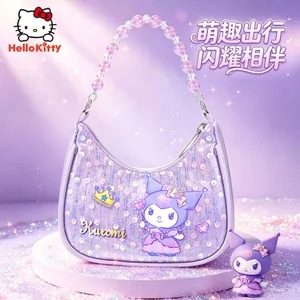 Kuromi Đính Kim Sa Lấp Lánh Túi Cô Gái Túi Ngọt Ngào Dễ Thương Cao Cấp Túi Nhỏ Sanrio 2026 Phong Cách Mới
