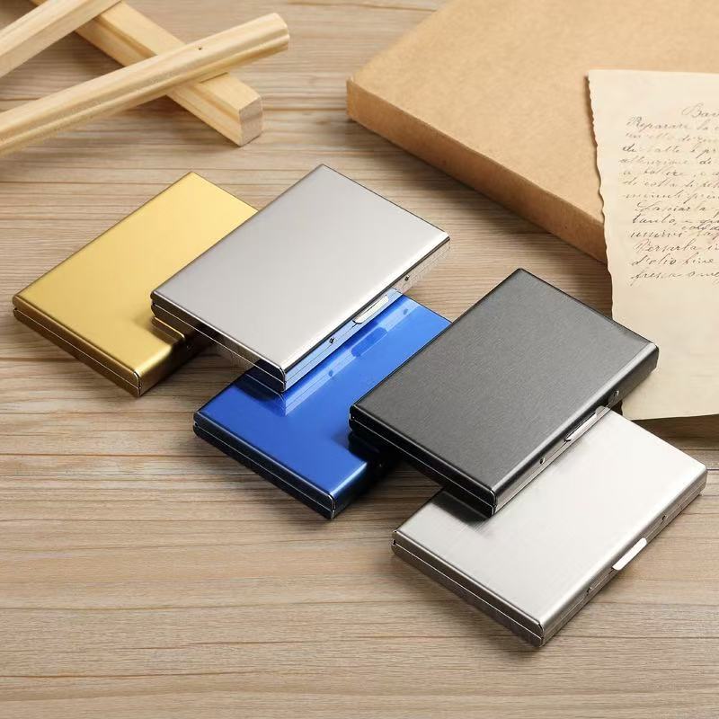 Hộp đựng thẻ cá nhân có khắc Laser miễn phí – Văn bản & Logo tùy chỉnh, Vỏ thép không gỉ 304 cao cấp