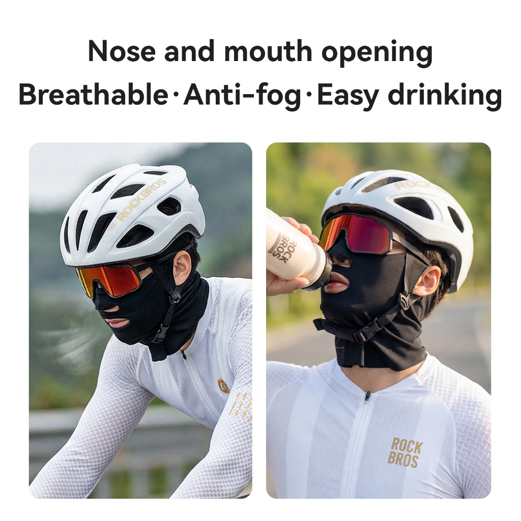 ROCKBROS Mặt nạ Ice Silk UPF50 + Balaclava Co Giãn Cao Làm Mát Thoáng Khí Nhanh Khô Nam Nữ Ngoài Trời