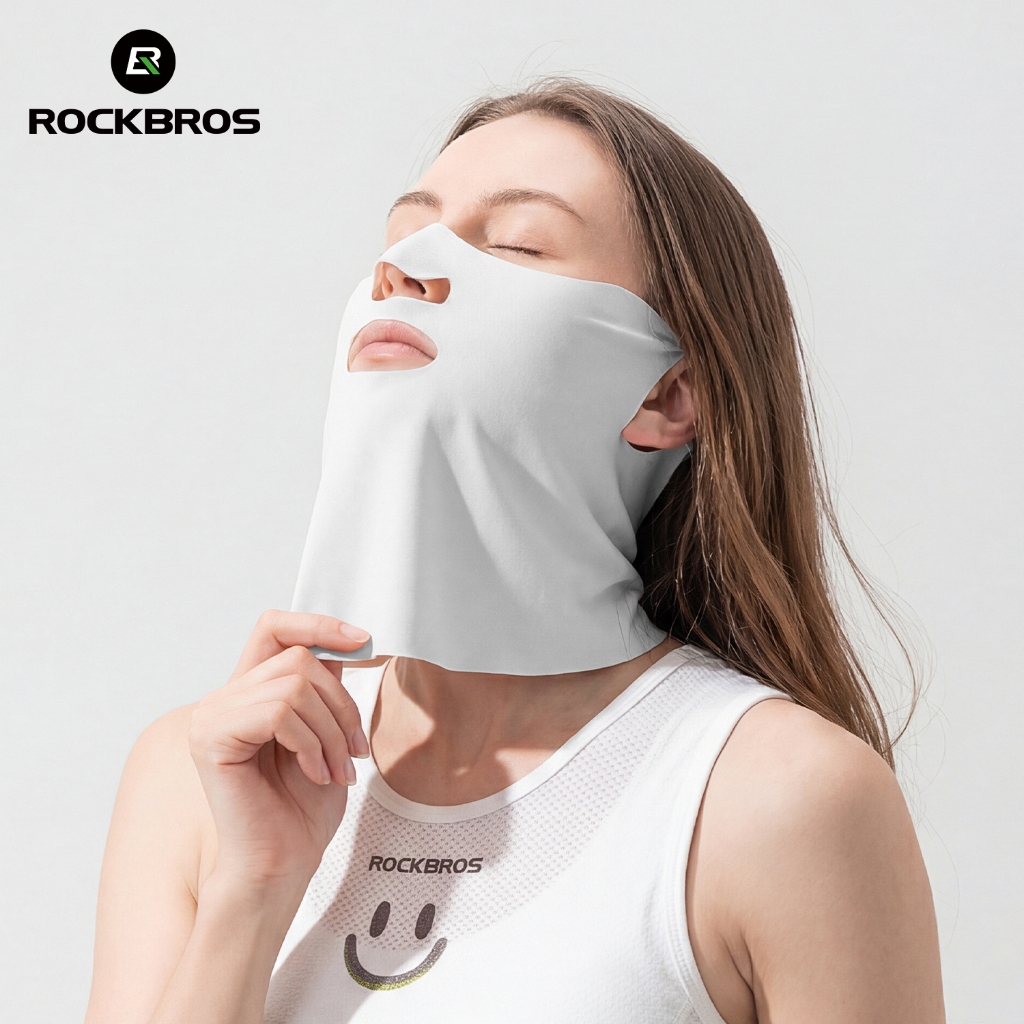 ROCKBROS Mặt nạ Ice Silk UPF50 + Balaclava Co Giãn Cao Làm Mát Thoáng Khí Nhanh Khô Nam Nữ Ngoài Trời