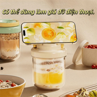 Bát sữa chua HOMELYHUB, 430ML có nắp và thìa Cốc ăn sáng, Hộp đựng yến mạch di động chống rò rỉ Bữa sáng