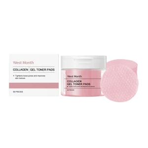 Miếng lót mực Gel Collagen tháng Tây 60 chiếc, Miếng lót mực tinh chỉnh lỗ chân lông & kết cấu da, Miếng lót tẩy tế bào chết làm sạch hàng ngày