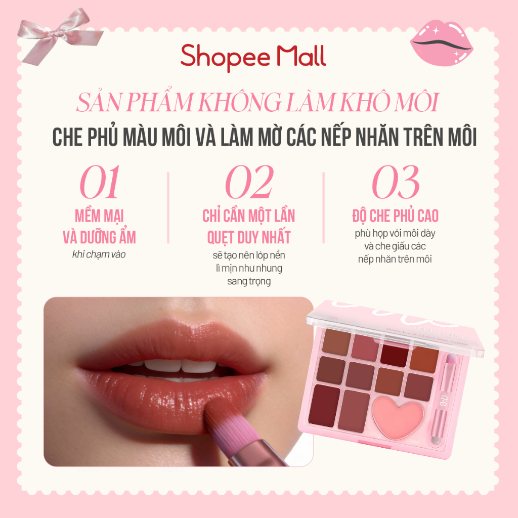 [KOL CFB] Bảng Son CFB Velvet Lip Mud, Lì Mịn, Màu Nude Dễ Dùng, Lâu Trôi