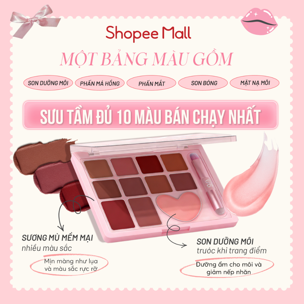 [KOL CFB] Bảng Son CFB Velvet Lip Mud, Lì Mịn, Màu Nude Dễ Dùng, Lâu Trôi