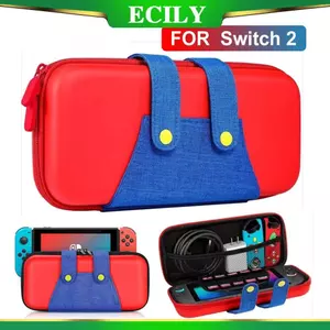 ECILY Chống Thấm Nước Mang Theo Ốp Lưng Cứng Eva Túi Bảo Vệ Chống Sốc Cho Nintendo Switch 2 / Oled Phụ Kiện