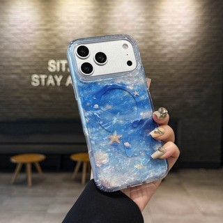 Ốp điện thoại từ gradient họa tiết vỏ đại dương sang trọng thích hợp cho iPhone 13 14 15 16 17 Pro Max bao gồm vỏ silicon chống rơi bán trong suốt