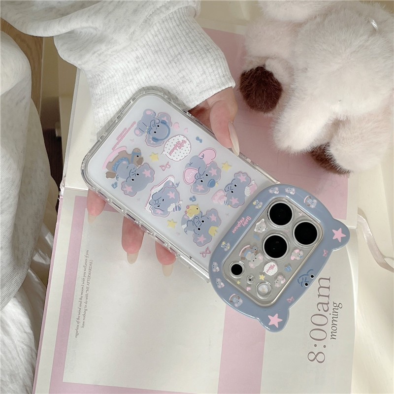 Ốp điện thoại iPhone 17 Pro max Elephant Bear họa tiết TPU materia IMD
