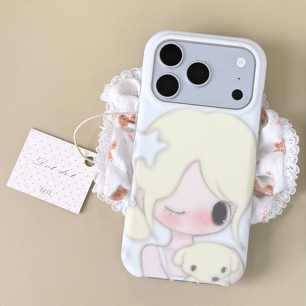 IPhone 17 Pro max Một cô gái có họa tiết tóc vàng TPU materia IMD xử lý Vỏ điện thoại