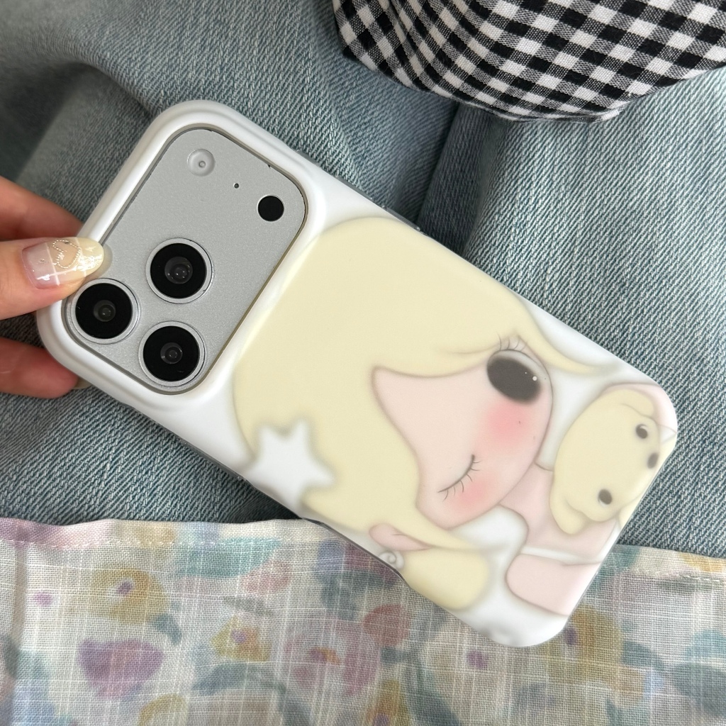IPhone 17 Pro max Một cô gái có họa tiết tóc vàng TPU materia IMD xử lý Vỏ điện thoại