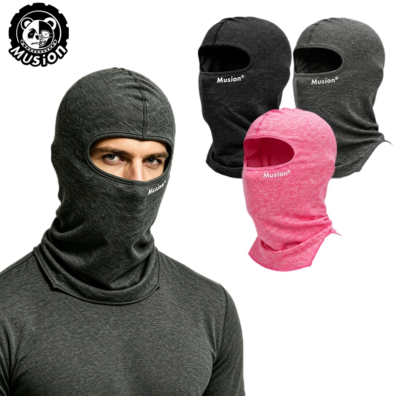 Musion Mặt nạ cho xe máy Kính thoáng khí đa năng Lỗ băng lụa chống nắng Mũ xe máy Balaclava Mũ